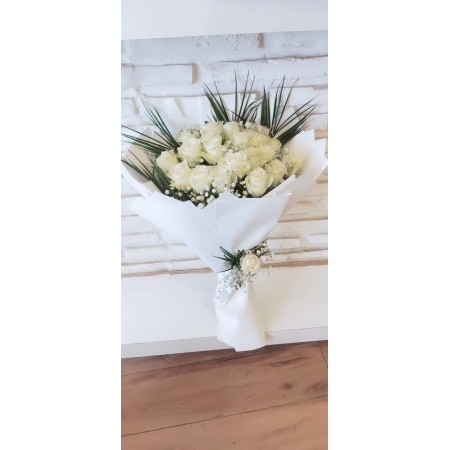 20'li Beyaz Gül Buketi